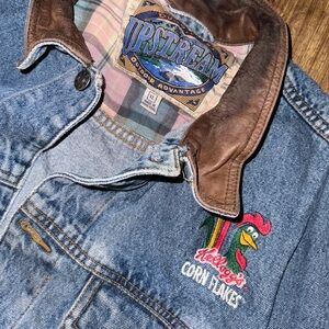 Vintage Kelloggs Corn Flakes Upstream Denim Jean Jacket